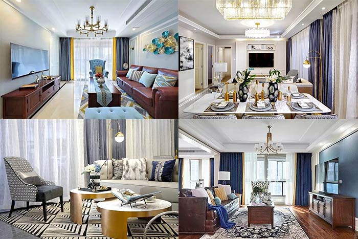 高檔住宅客廳裝修，窗簾搭配有講究，讓你的新家瞬間高大上！