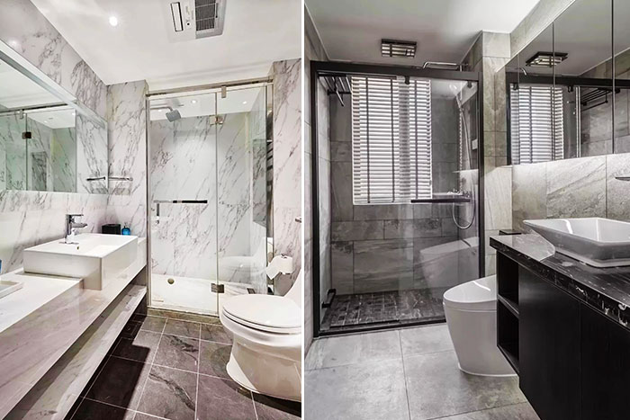 和很丑的裝修說(shuō)再見(jiàn)，衛(wèi)生間墻磚地磚這樣搭配，更美！