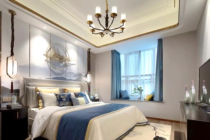 140平米新中式大宅裝修設(shè)計，雅致東方的詩意禪韻！