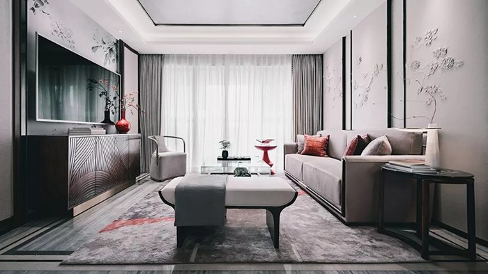 高級灰+中國紅，完美演繹東方色彩！