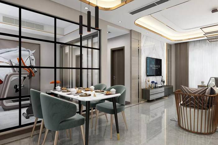 珠?，F(xiàn)代風(fēng)格裝修，讓視野更加寬闊，時尚并且賦有張力。