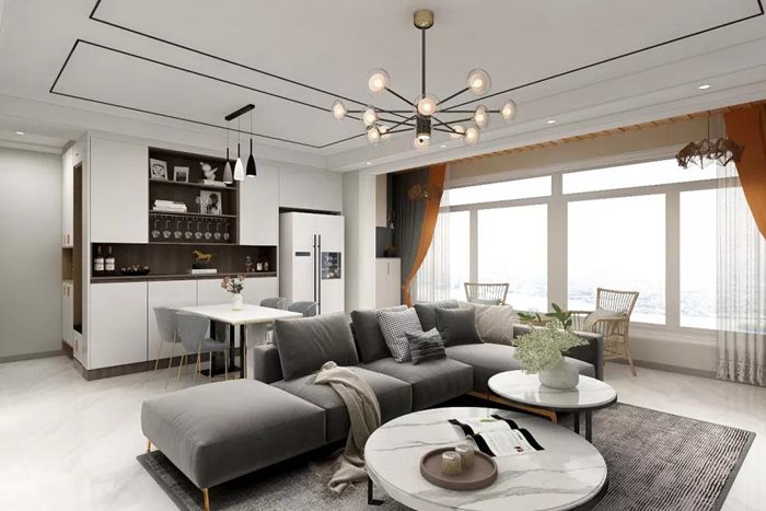 流暢的極簡線條，強有力的珠海裝修表達。