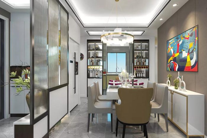 現(xiàn)代簡(jiǎn)約的珠海新房裝修設(shè)計(jì)，藝術(shù)氛圍包裹了整個(gè)空間