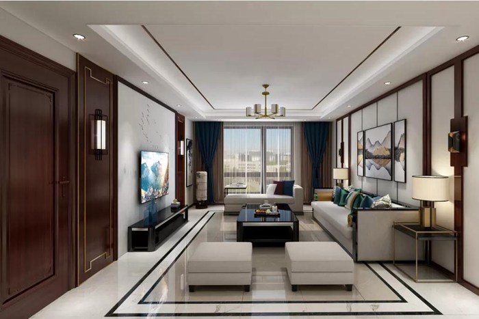 珠海新中式舊房翻新裝修設(shè)計，浮華、優(yōu)雅