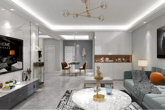 珠?，F(xiàn)代裝修案例給人感覺干凈、清爽