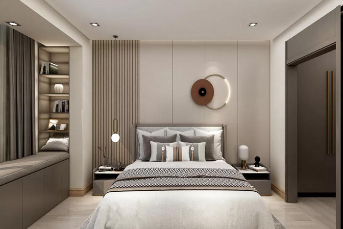 珠海140平現(xiàn)代簡約風(fēng)格裝修，營造高飽和度空間氛圍。